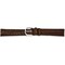 de Beer Brown Genuine Lizard Leather Watch Band 18mm Silver Color
